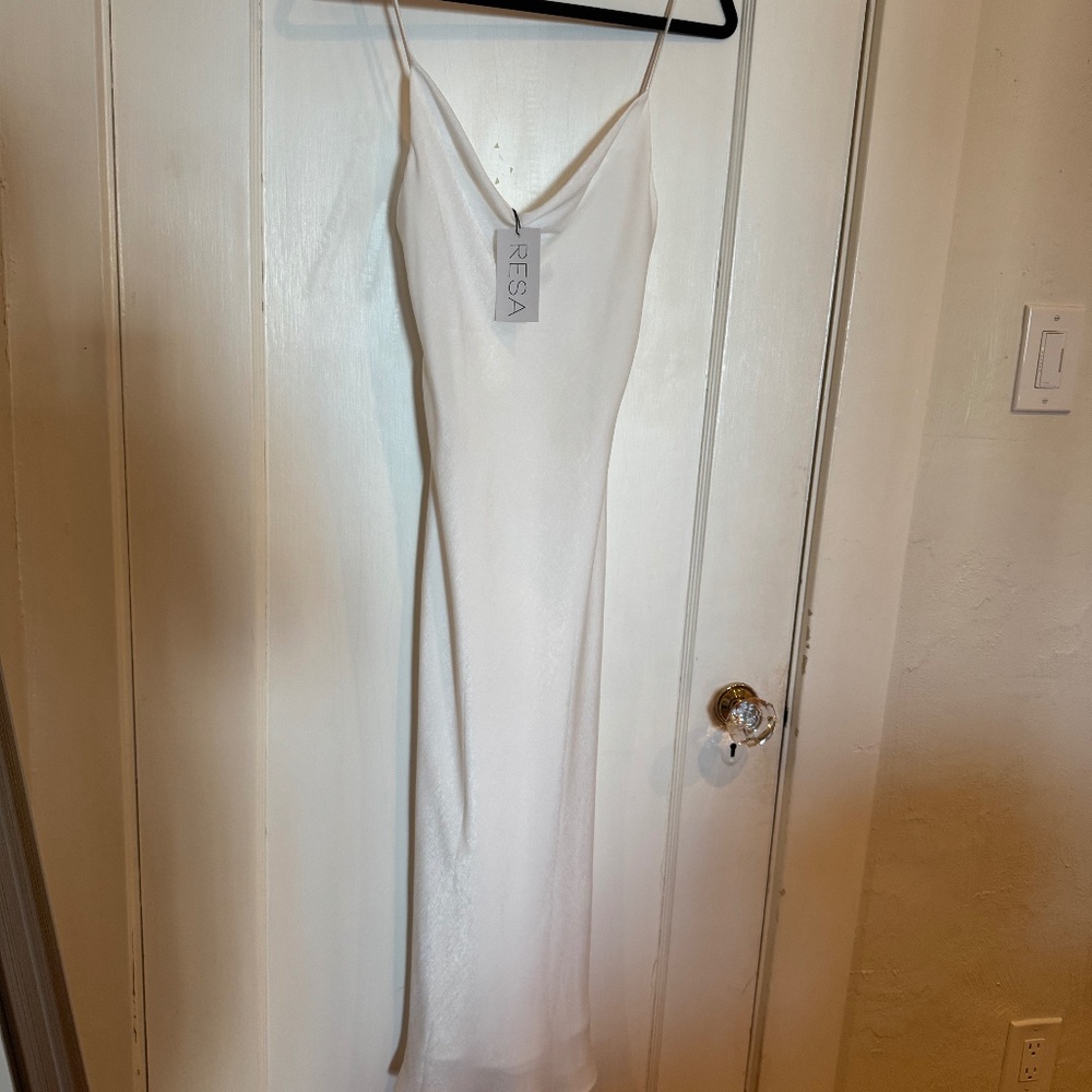 RESA Berri Slip Dress in Ivory